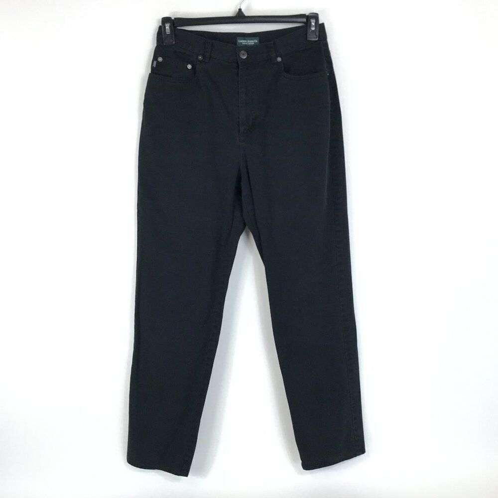 Lauren Jeans Co. Ralph Lauren Straight Leg Jeans Women's Size 10 Black Cotton